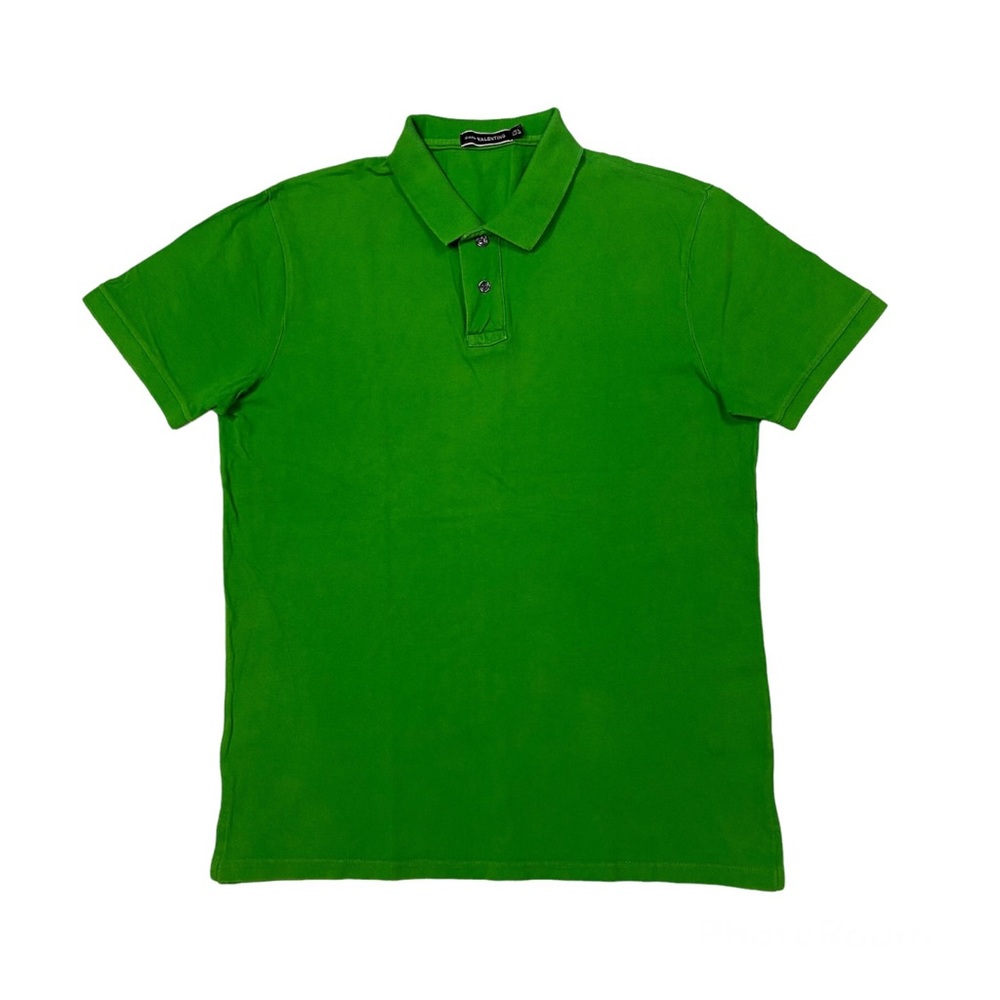 GIANNI VALENTINO Men’s Short Sleeve Polo Shirt Green Size L
